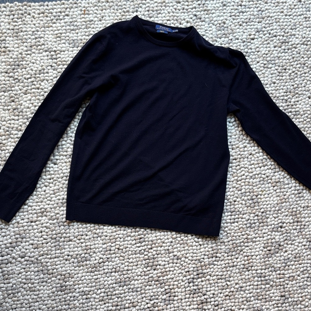 Ralph Lauren Navy Slim Fit Sweater - Picture 8 of 9